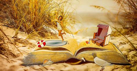 Book on a beach